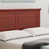 Full Traditional Solid Oak Wooden Platform Bed Frame with Headboard in Cherry