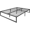 Full Size 14 Inch High Heavy Duty Black Metal Platform Bed Frame