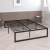 Full Size 14 Inch High Heavy Duty Black Metal Platform Bed Frame