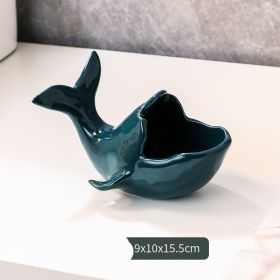 Creative Crab Whale Ashtray Light Luxury (Option: Whale Green)