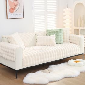 Warm Sofa Bubble Plush Pillowcase Pillow (Option: White-45x45cm pillow)