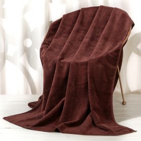 Large Cotton Absorbent Quick Drying Lint Resistant Towel (Option: Coffee-60x90cm)