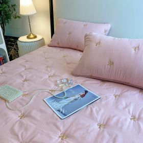 Maternal And Infant Grade Cotton Fitted Sheet Single Piece Simmons Mattress (Option: Bow Tie Pink-180x200cm)