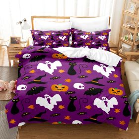 Halloween Series Bed Sheet Holiday Bedding Three-piece Set (Option: 3style-70 ï¿½ï¿½ 133)