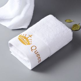 Thick Large Cotton BathWhite Hotel Men And Women Adult Towel (Option: Queen-Towel)