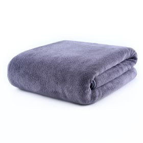 Large Cotton Absorbent Quick Drying Lint Resistant Towel (Option: Grey-60x90cm)