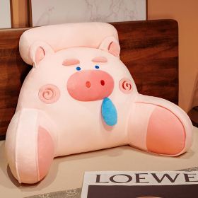 Large Backrest Reading Book Sofa Cushion (Option: Pink Pig-65x40CM)