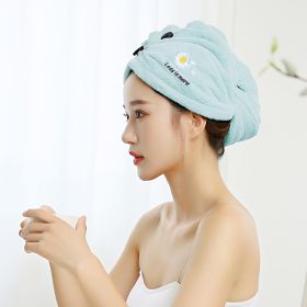 Hair Strong Water Absorption Does Not Hurt Hair Shampoo Bag Headscarf (Option: Light Blue-25x65cm)