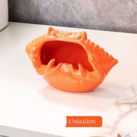 Creative Crab Whale Ashtray Light Luxury (Option: Crab Bright orange)