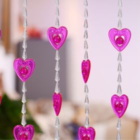 Household Plastic Crystal Acrylic Door Chain Decoration (Option: Transparent rose-90x90)