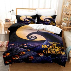 Halloween Series Bed Sheet Holiday Bedding Three-piece Set (Option: 4style-70 ï¿½ï¿½ 133)