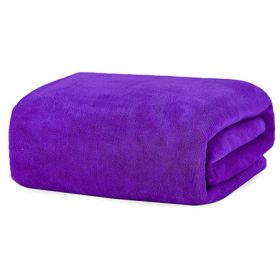 Large Cotton Absorbent Quick Drying Lint Resistant Towel (Option: Deep purple-60x90cm)