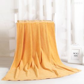 Large Cotton Absorbent Quick Drying Lint Resistant Towel (Option: Orange extra thick-150x200cm)