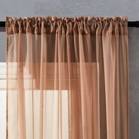 Modern And Simple Pure Color Cotton And Linen Window Screen (Option: Brown-150x250CM)