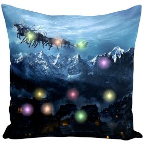 Short Plush Lantern Christmas Printed Pillowcase (Option: SDC 3-45x45cm)