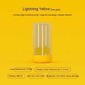 Outdoor Fashion Magnetic Rechargeable Ambient Light (Option: Yellow-USB)