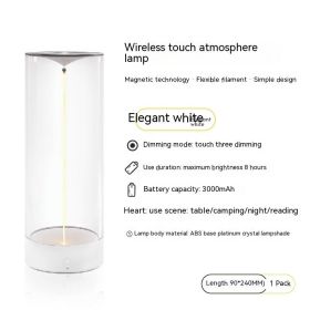 Bedroom Magnetic Ambiance LED Bedside Lamp (Option: White-Lamp Only-USB)