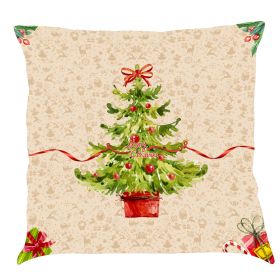 Christmas Car Pillow Cushion Gift (Option: D-45x 45 Linen Pillowcase)