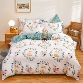 Cotton Single And Double Student Dormitory Three Piece Quilt Cover (Option: Elk Forest M-Double Quilt Cover 200X 230cm)