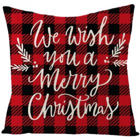 Christmas Fashion Simple Linen Printed Pillowcase (Option: JYM131 12-45x45cm)