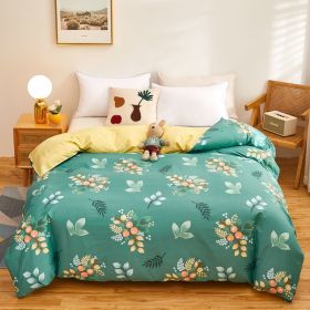 Cotton Single And Double Student Dormitory Three Piece Quilt Cover (Option: Sweet Fruit Green-Double Quilt Cover 200X 230cm)