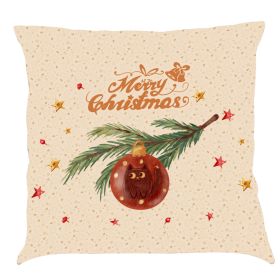 Christmas Car Pillow Cushion Gift (Option: B-45x 45 Linen Pillowcase)