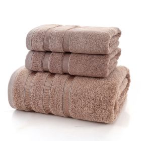 Fiber And Ink Bamboo Bath Towel For Adult Household Water Absorption (Option: Brown-70x140cm)