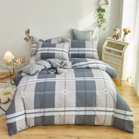 Cotton Single And Double Student Dormitory Three Piece Quilt Cover (Option: Fashion style-4piece twin set220x240)