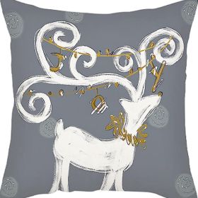 Winter Series Throw Pillow Cover Linen (Option: W02273-45x45cm)