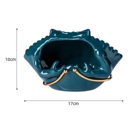 Creative Crab Whale Ashtray Light Luxury (Option: Crab Shiny Green Wall Hanger)