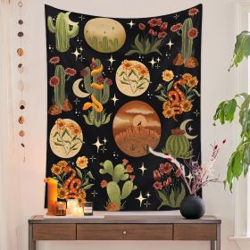 European Retro Mushroom Hanging Cloth Plant Homestay Tapestry (Option: C-150X100CMStar light)