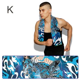 Sweat Absorbing Running Exercise Fitness Towel (Option: K style)