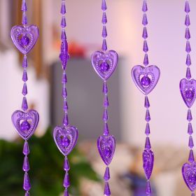 Household Plastic Crystal Acrylic Door Chain Decoration (Option: All Purple-120x190)