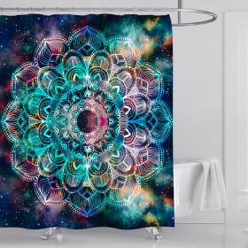 Mandala Starry Sky DIY Polyester Shower Curtain Waterproof (Option: The mandala starry sky-180x200cm)