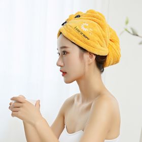 Hair Strong Water Absorption Does Not Hurt Hair Shampoo Bag Headscarf (Option: Turmeric-25x65cm)