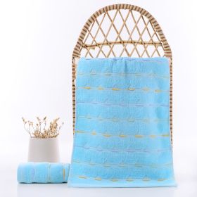 Bamboo Fiber Strawberry Towel Absorbs Water (Option: Blue-26x50cm)