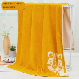 Cartoon Cute Home Cotton Travel Thickened Water-absorbing Quick-drying Soft Bath Towel (Option: Yellow-72 ï¿½ï¿½ 150cm)