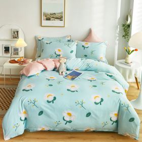 Cotton Duvet Cover One-piece Wholesale Pure Single Double Student Dormitory Bed Sheet Four-piece Set (Option: Beauty Like Jade-SuitA)