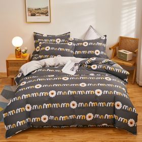 Cotton Single And Double Student Dormitory Three Piece Quilt Cover (Option: Sunshine Love-single 3piece set150x200)