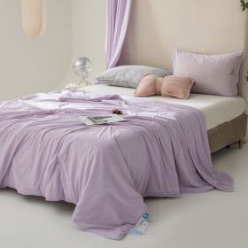 Machine Washable Ice Silk Summer Quilt (Option: Lilac Purple-200X 230cm)