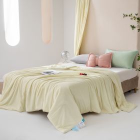 Machine Washable Ice Silk Summer Quilt (Option: Gardenia Yellow-200X 230cm)