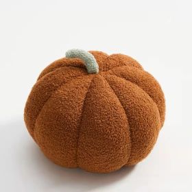 Simple Small Pumpkin Pillow Cute Sofa Cushion (Option: Brown-28cm)