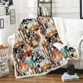 Cows Pattern Cartoon Children's Printed Blanket (Option: 5 Style-Double Layer 150x200cm)