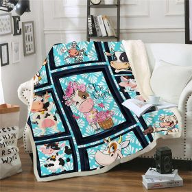 Cows Pattern Cartoon Children's Printed Blanket (Option: 1 Style-Double Layer 150x200cm)